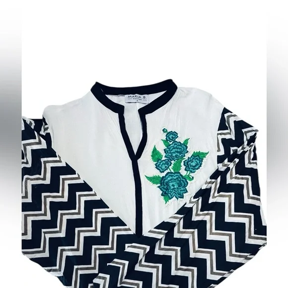 Maria B Cotton Tunic Top Size L
Elegant long cotton tunic - Picture 5 of 9